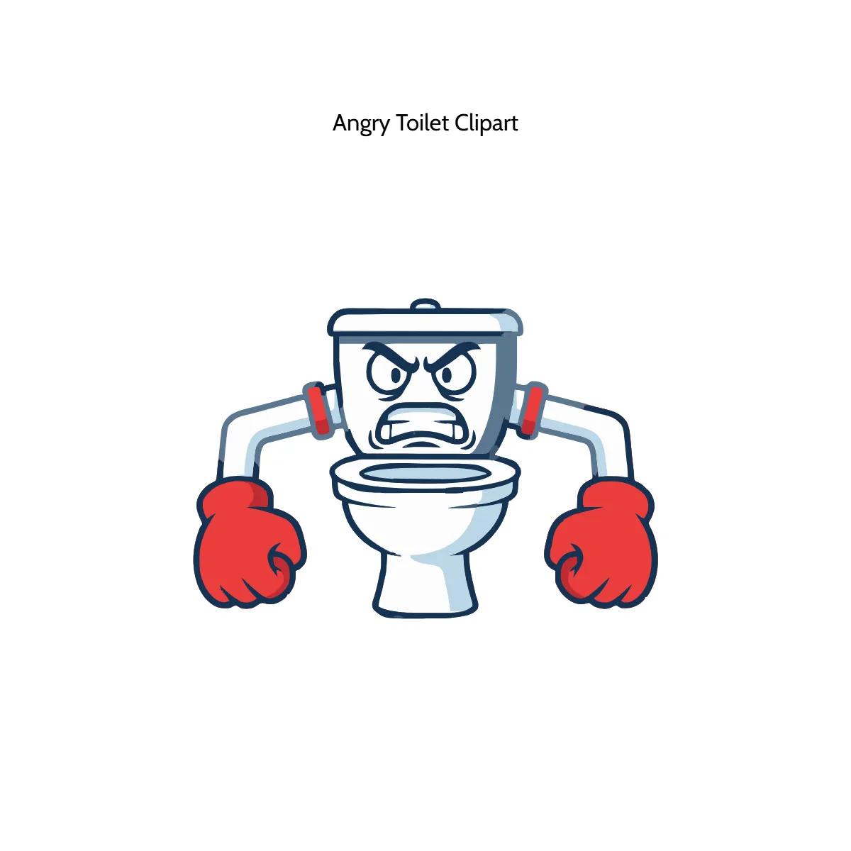 Free Angry Toilet Clipart Template to Edit Online