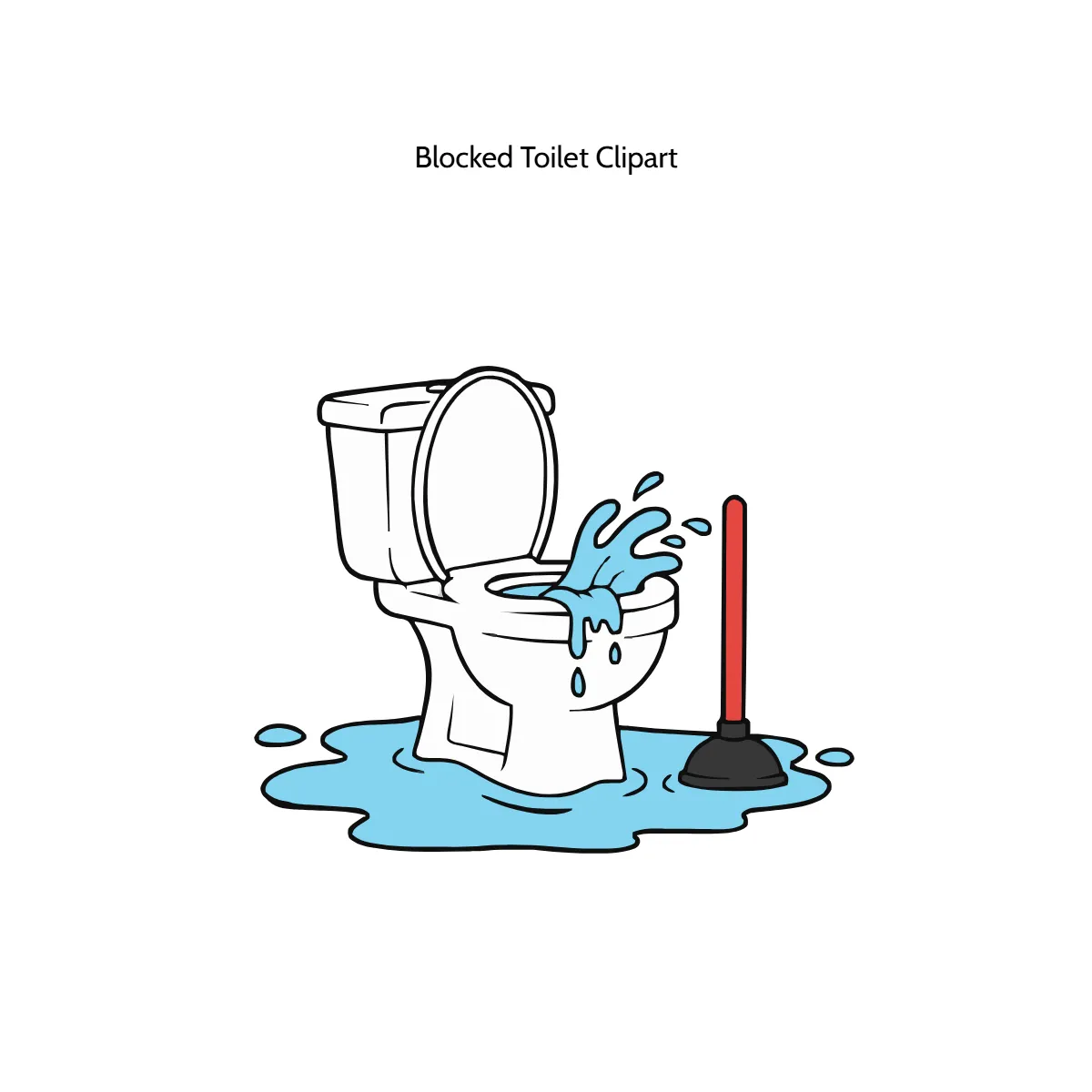 Free Blocked Toilet Clipart Template to Edit Online