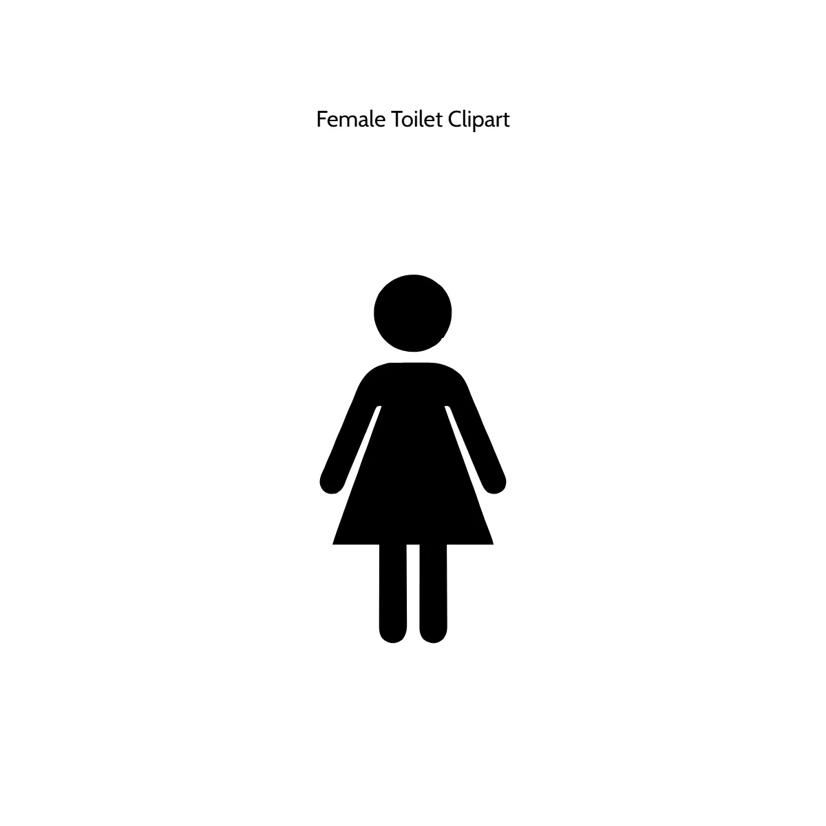 Free Female Toilet Clipart Template to Edit Online