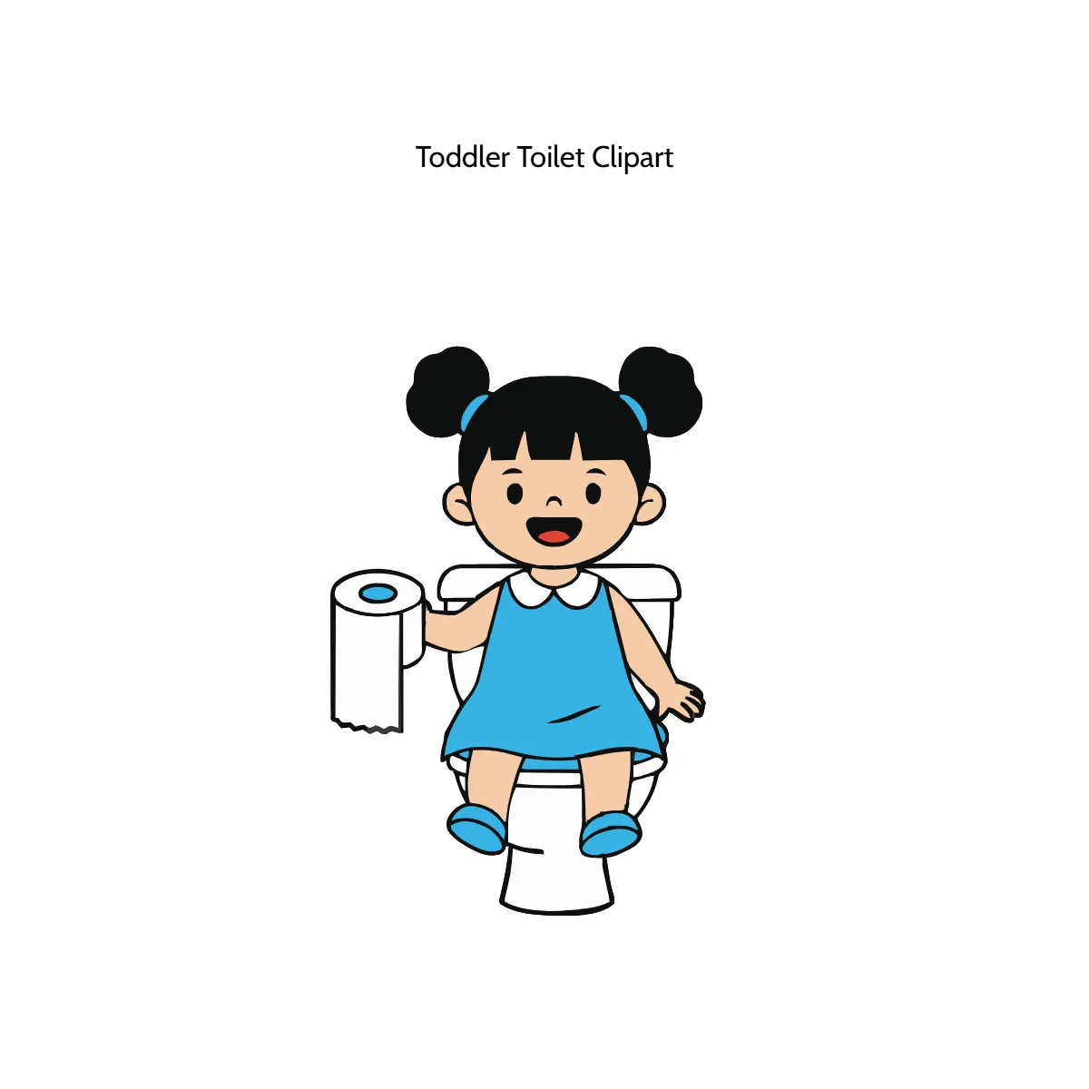 Free Toddler Toilet Clipart Template to Edit Online