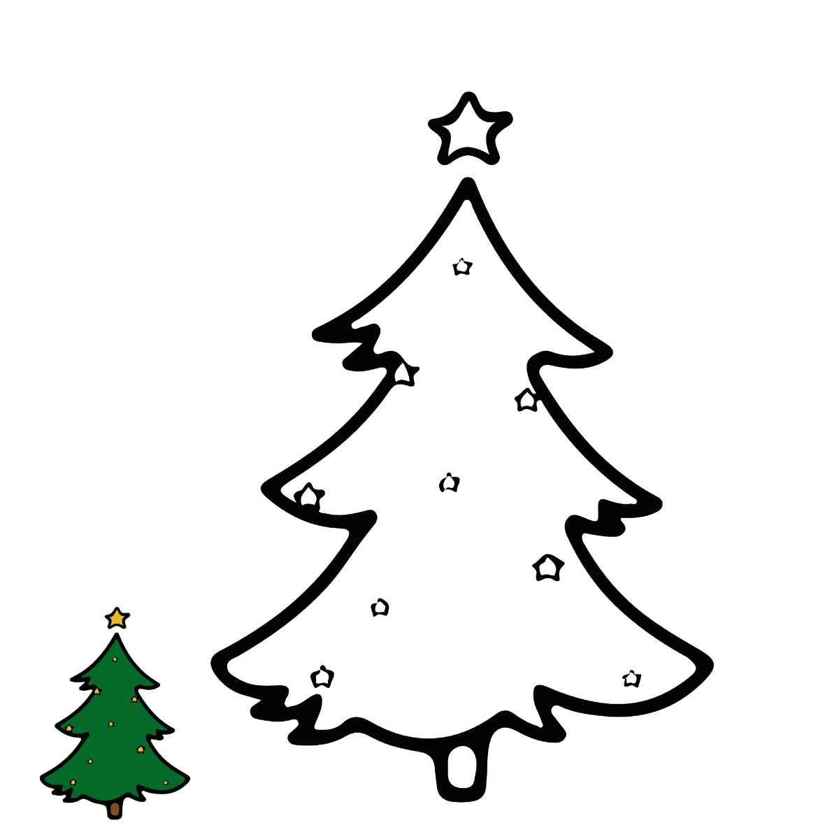 Free Simple Christmas Coloring Page Template to Edit Online