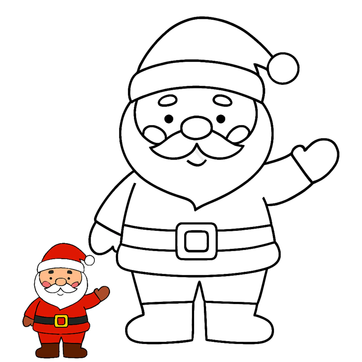 Free Preschool Christmas Coloring Page Template to Edit Online
