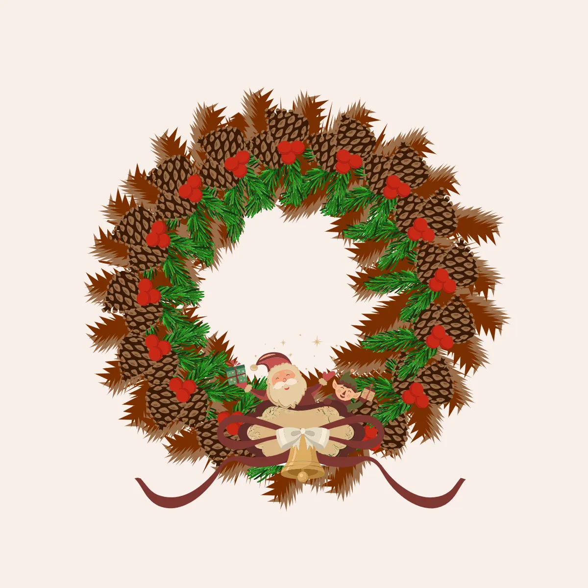 Free Vintage Christmas Wreath Clipart Template to Edit Online Free Vintage Christmas Wreath Clipart Template to Edit Online