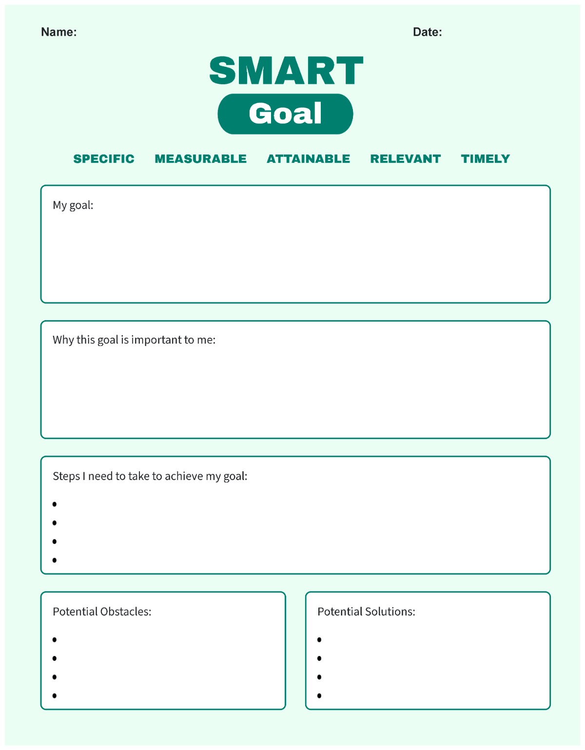 Free Goal Setting Education Worksheet Template to Edit Online Free Goal Setting Education Worksheet Template to Edit Online