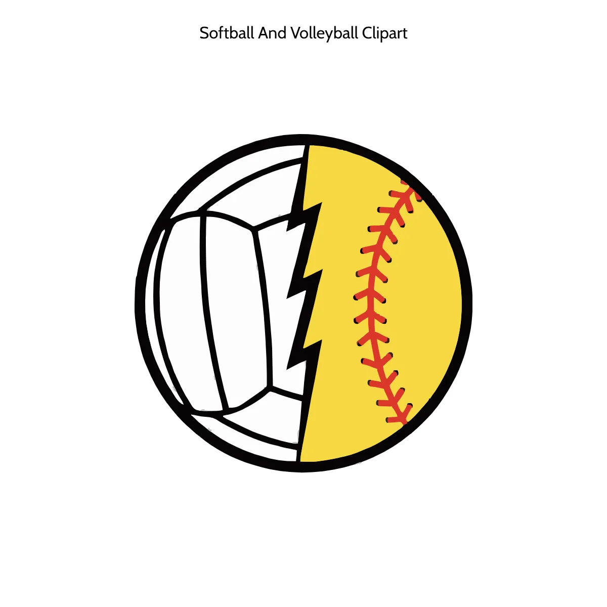 Free Softball And Volleyball Clipart Template to Edit Online