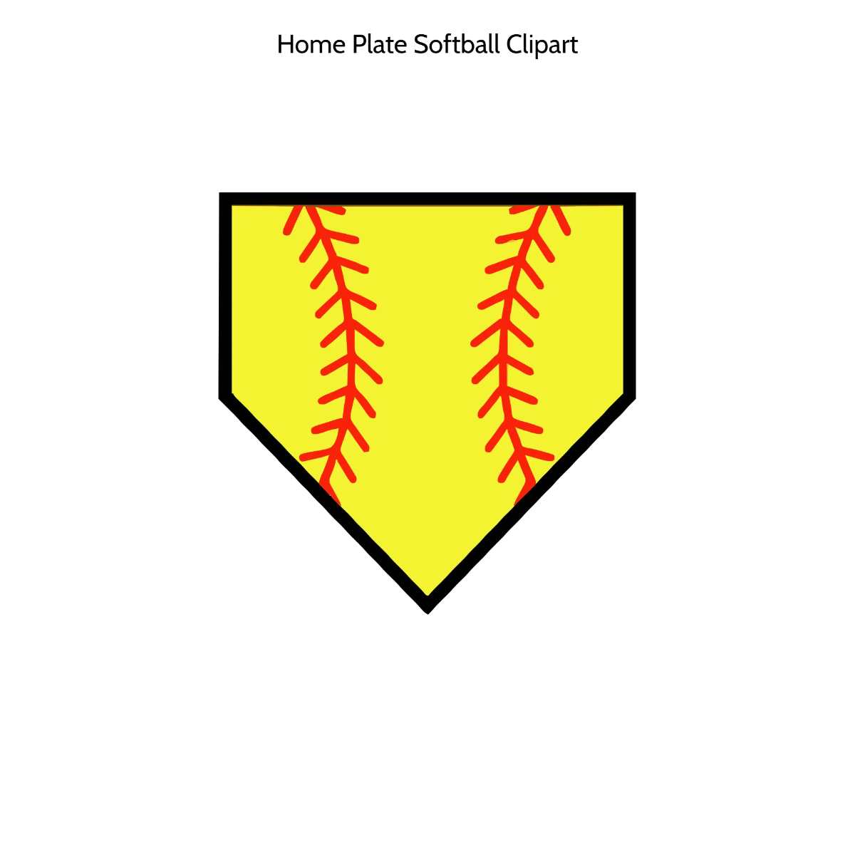 Free Home Plate Softball Clipart Template to Edit Online