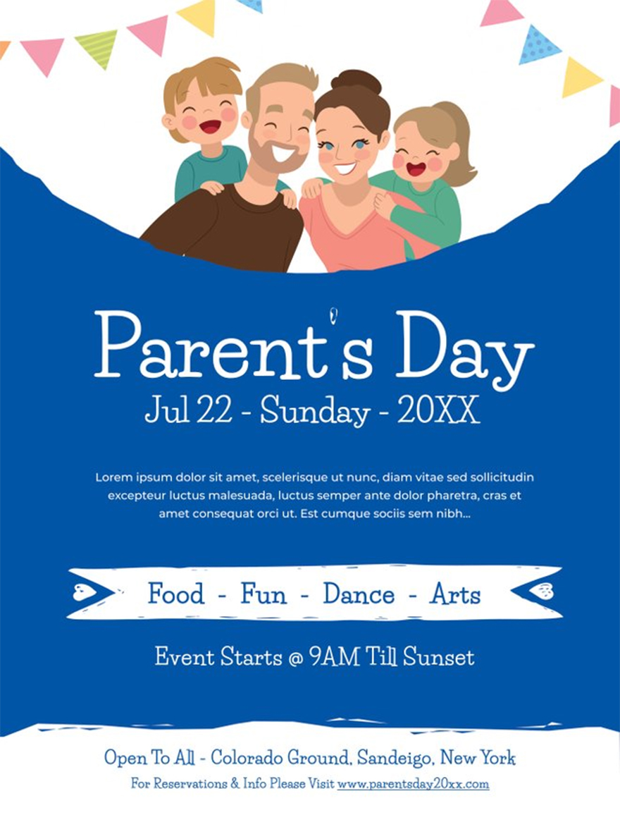 Parent's Day Poster Template