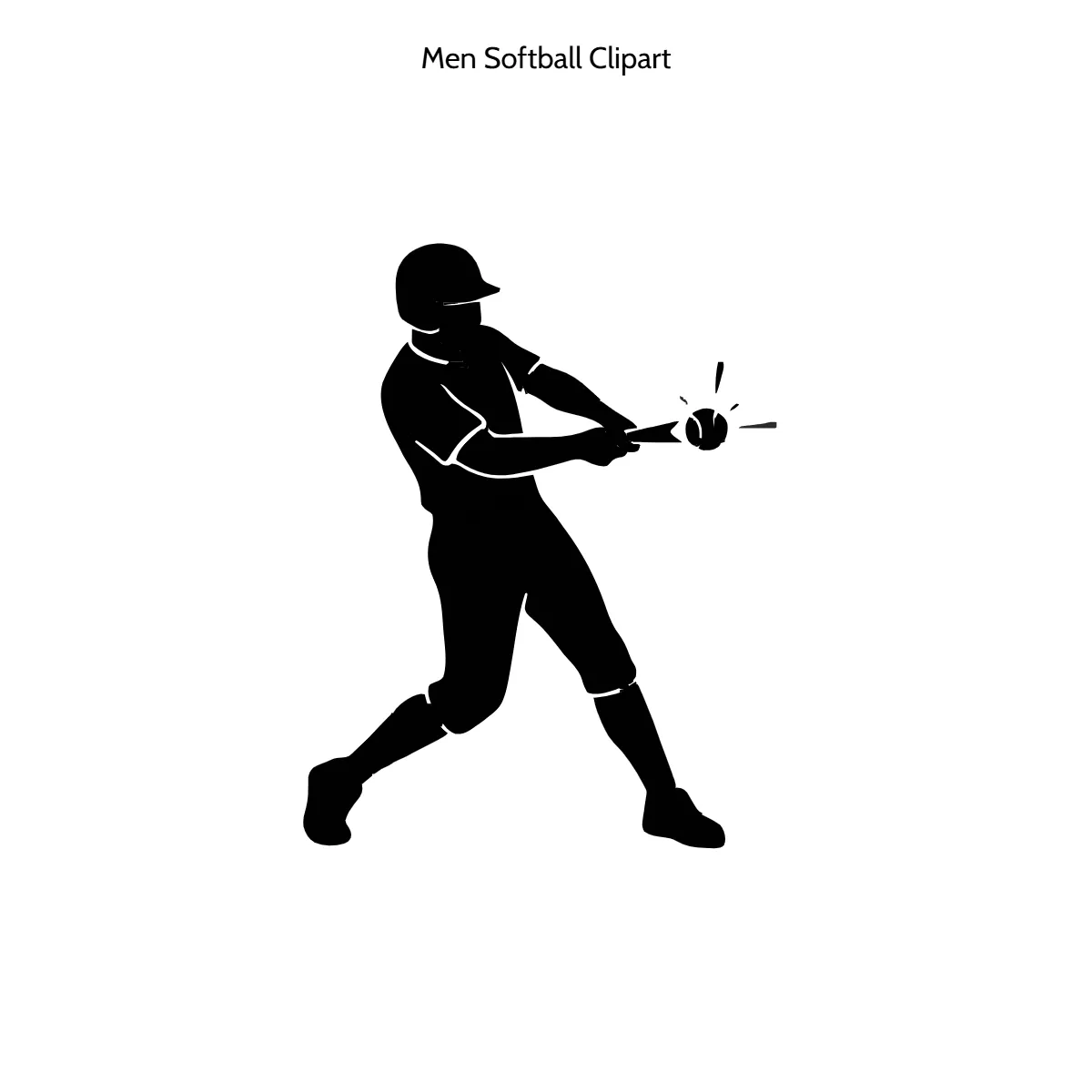 Free Men Softball Clipart Template to Edit Online