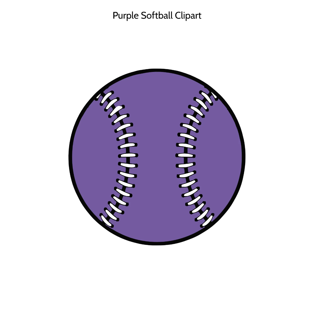 Free Purple Softball Clipart Template to Edit Online