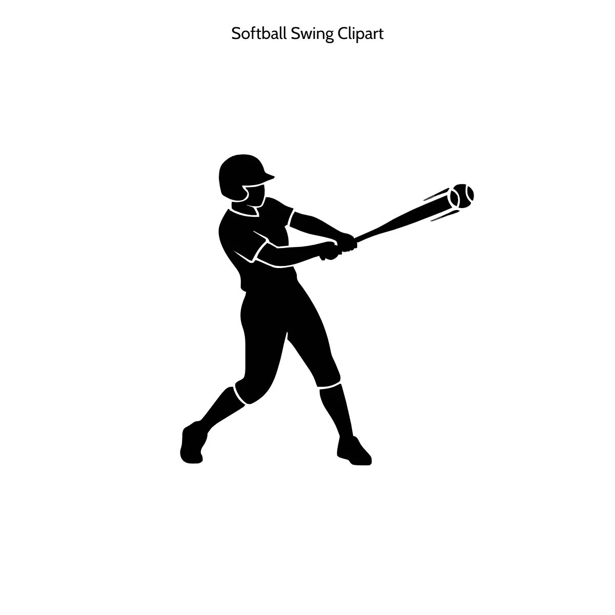Free Softball Swing Clipart Template to Edit Online