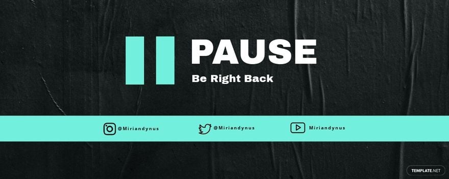 Twitch Stream Pause Banner Template