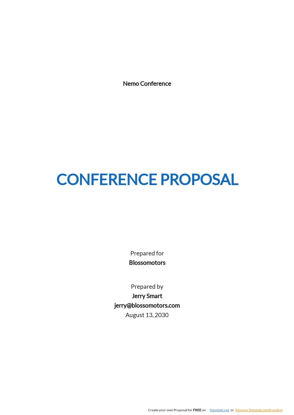 Free Conference Proposal Template - Word  Template.net In Conference Proposal Template