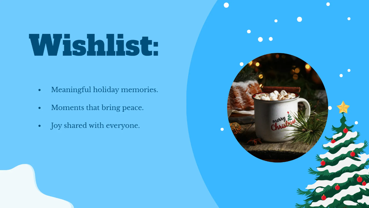 Free Hello Christmas Presentation Template to Edit Online