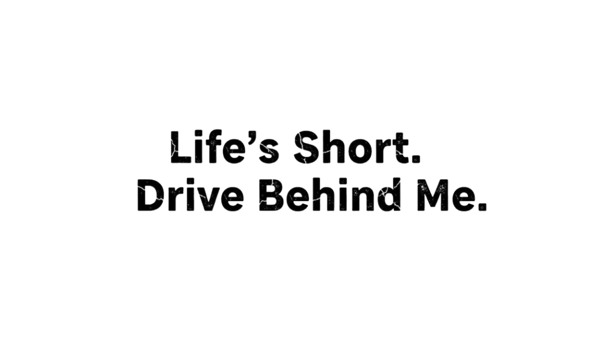 Free Life’s Short. Drive Behind Me. Bumper Sticker to Edit Online
