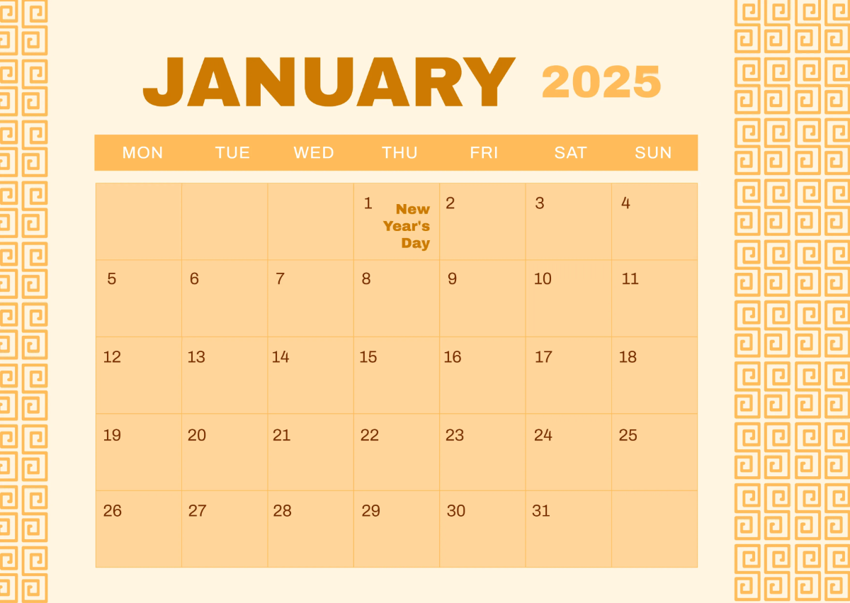 Free January 2026 Desk Calendar Template to Edit Online