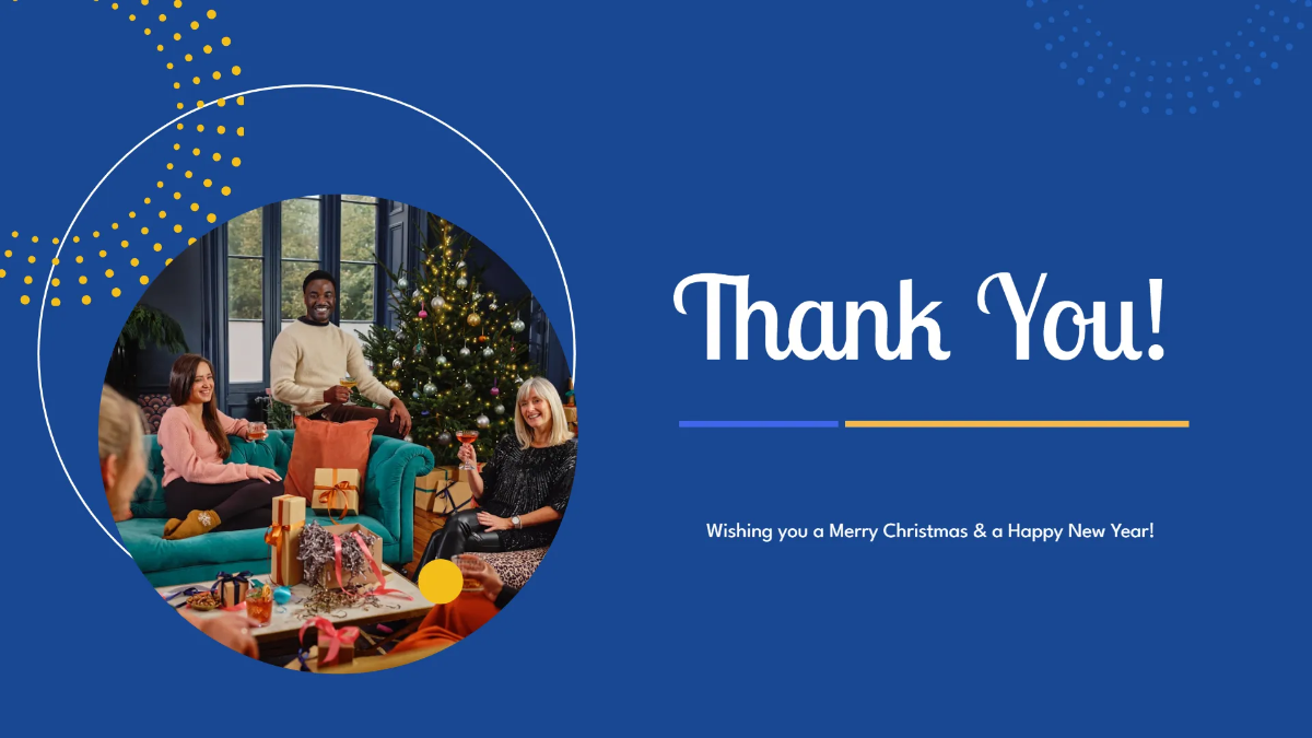 Free Happy Christmas Presentation Template to Edit Online