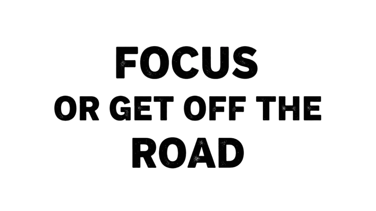 Free Focus or Get Off the Road Bumper Sticker to Edit Online