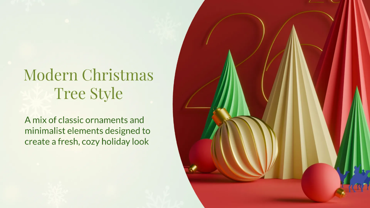 Free Christmas Tree Presentation Template to Edit Online