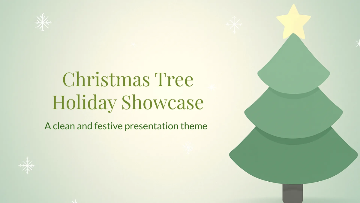 Free Christmas Tree Presentation Template to Edit Online