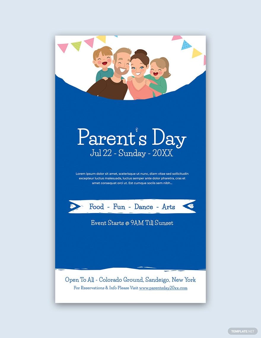 Parent's Day Snapchat Geofilter Template in PSD