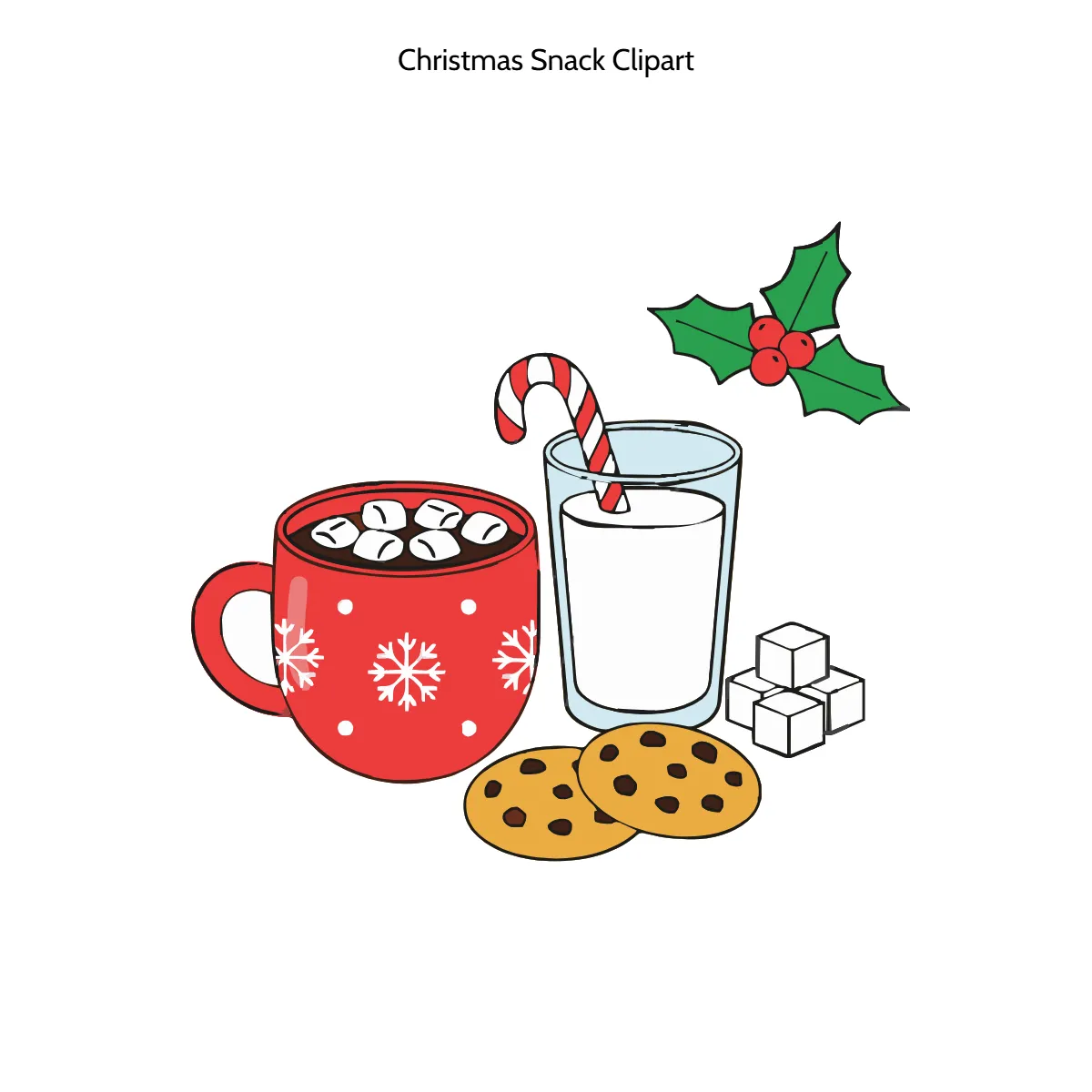 Free Christmas Snack Clipart Template to Edit Online