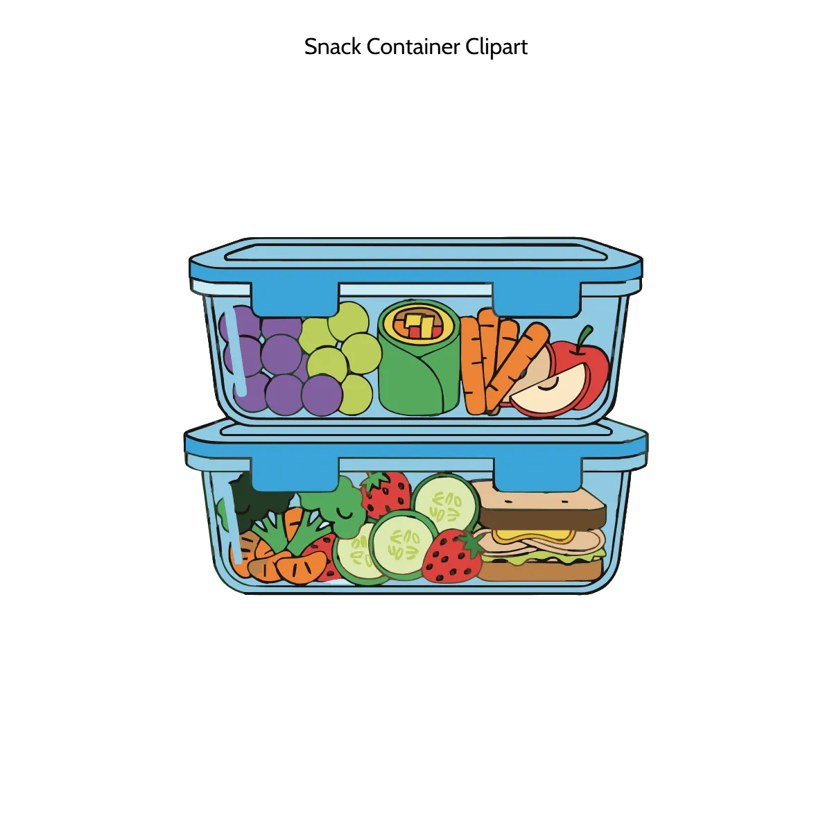 Free Snack Container Clipart Template to Edit Online