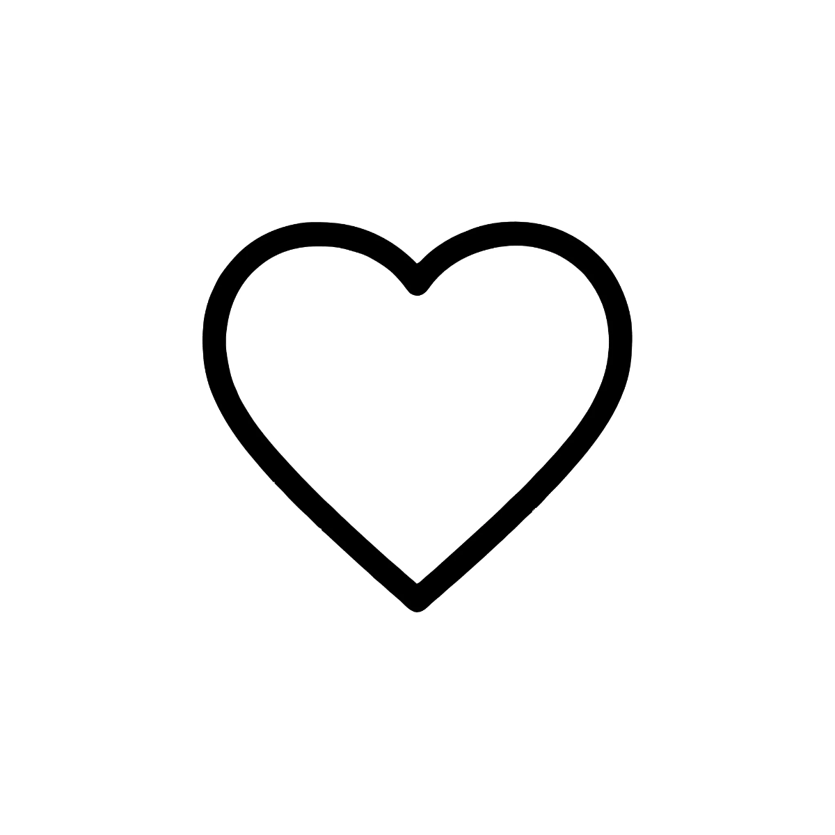 Free Heart Outline Shape Template to Edit Online