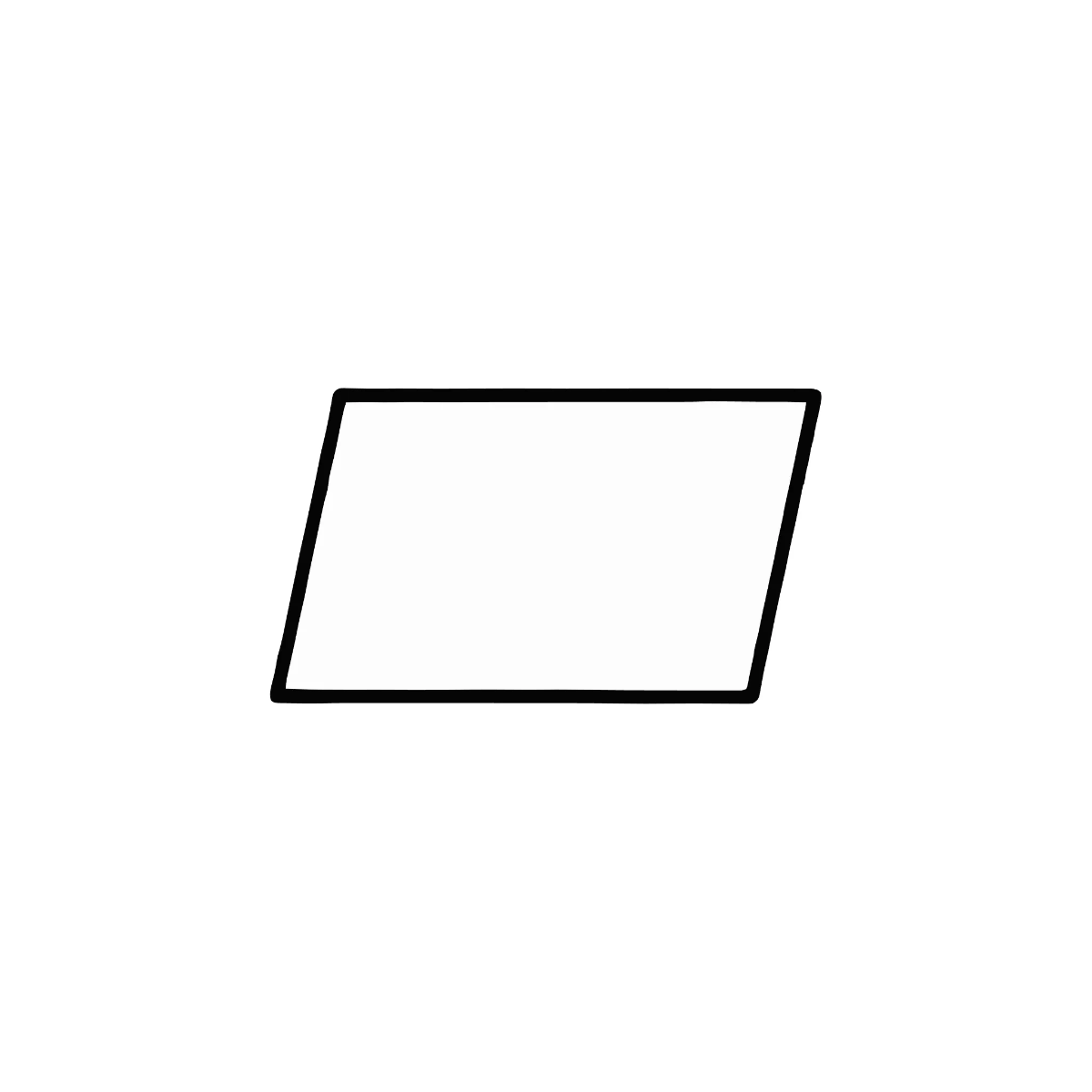Free Parallelogram Outline Shape Template to Edit Online