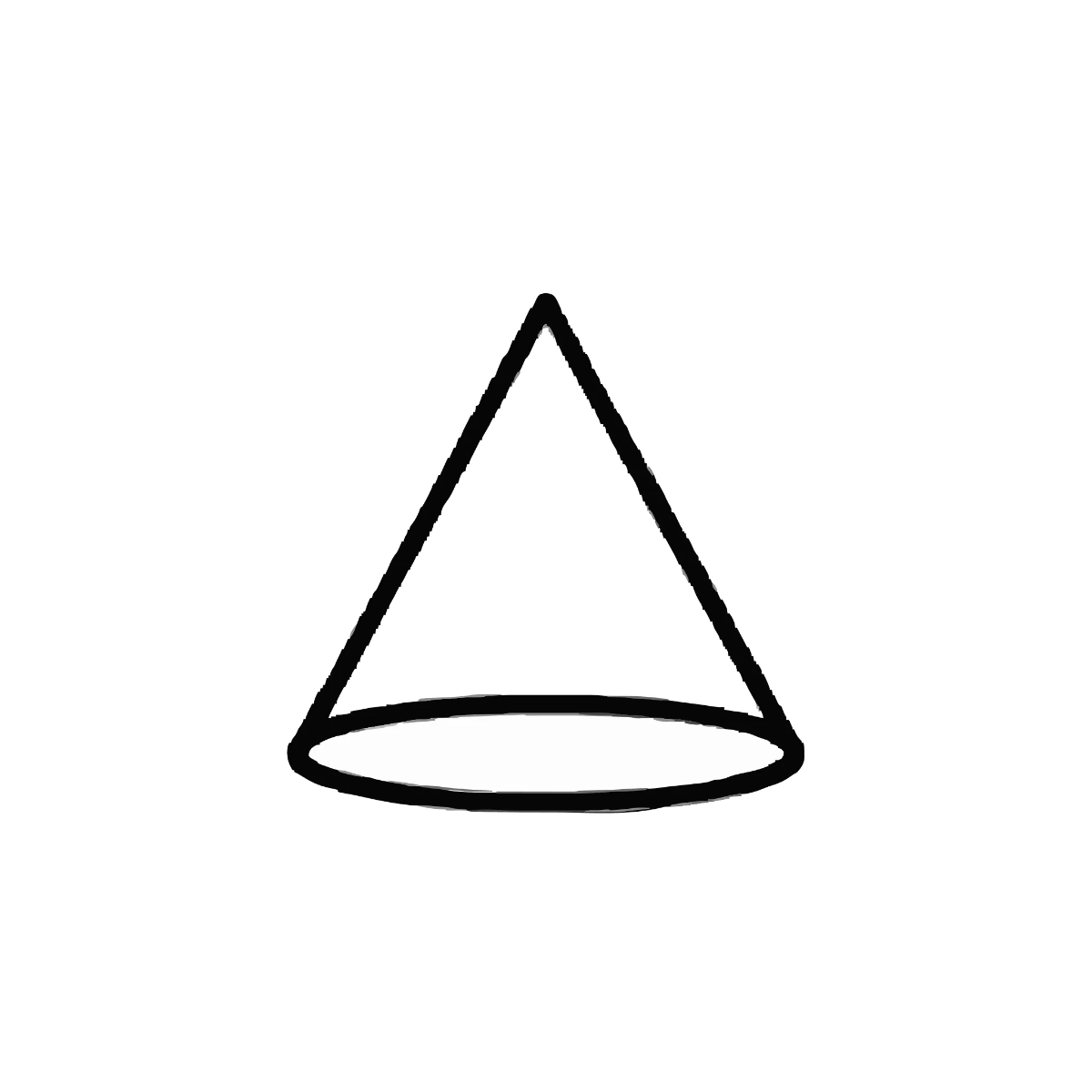 Free Cone Outline Shape Template to Edit Online