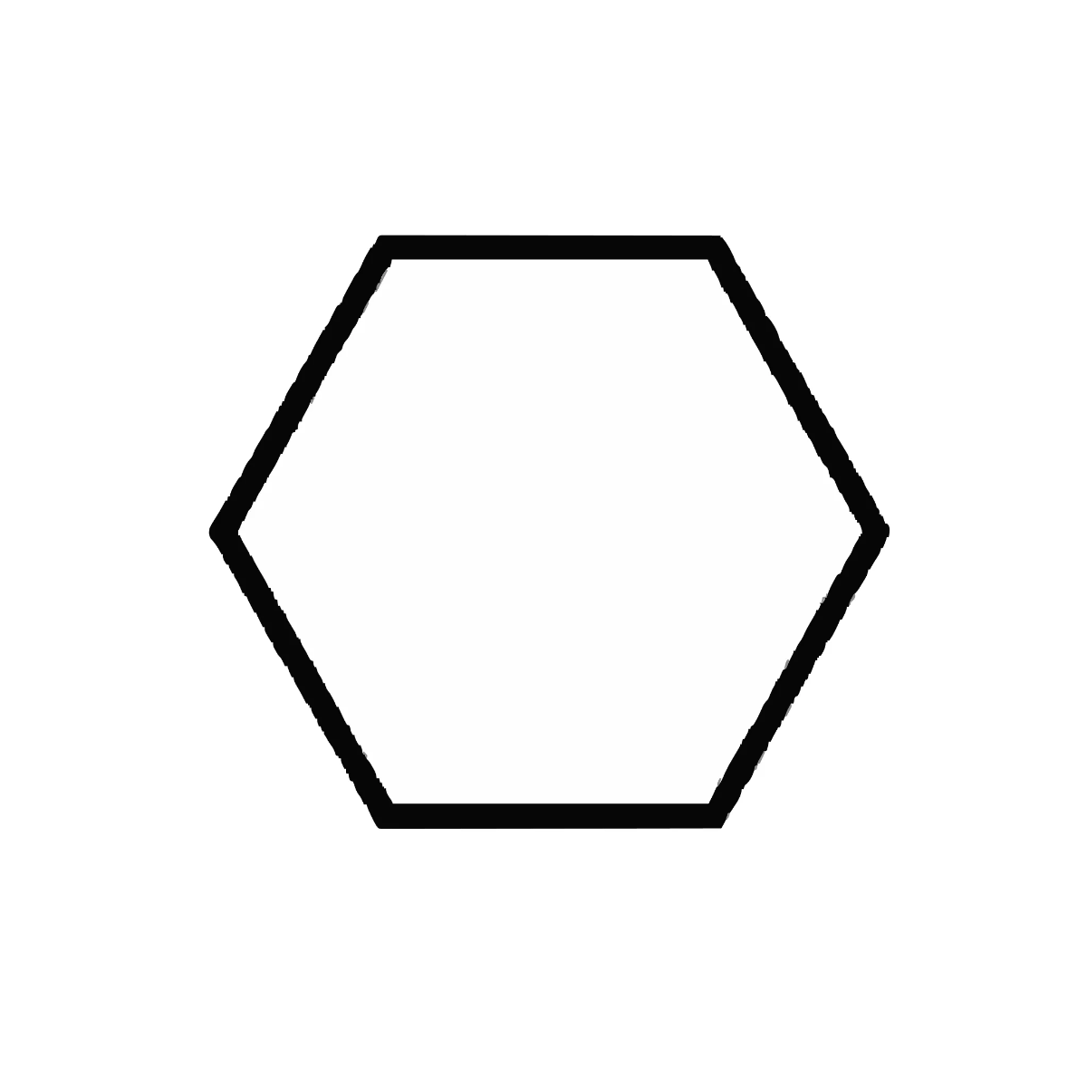 Free Hexagon Outline Shape Template to Edit Online
