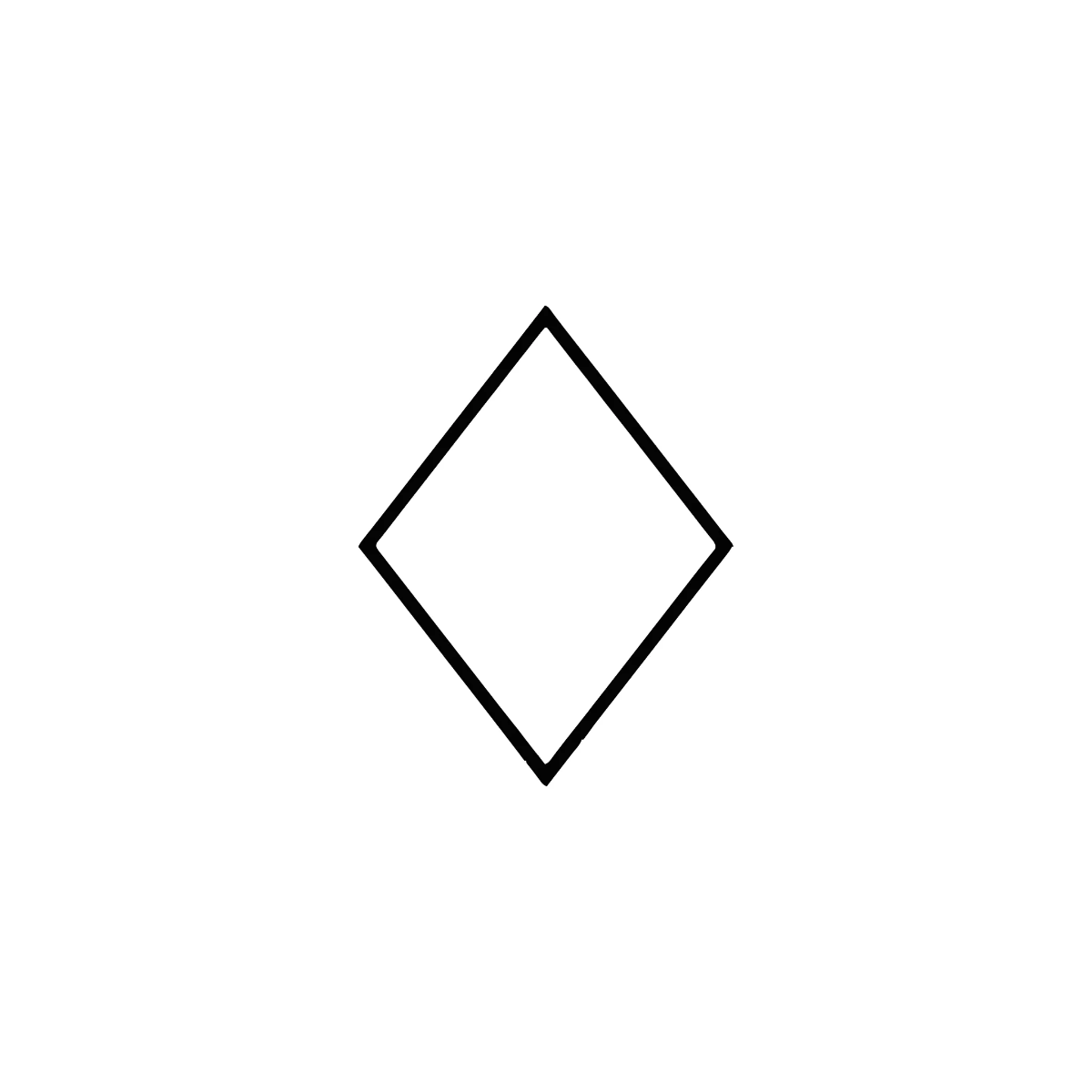 Free Rhombus Outline Shape Template to Edit Online