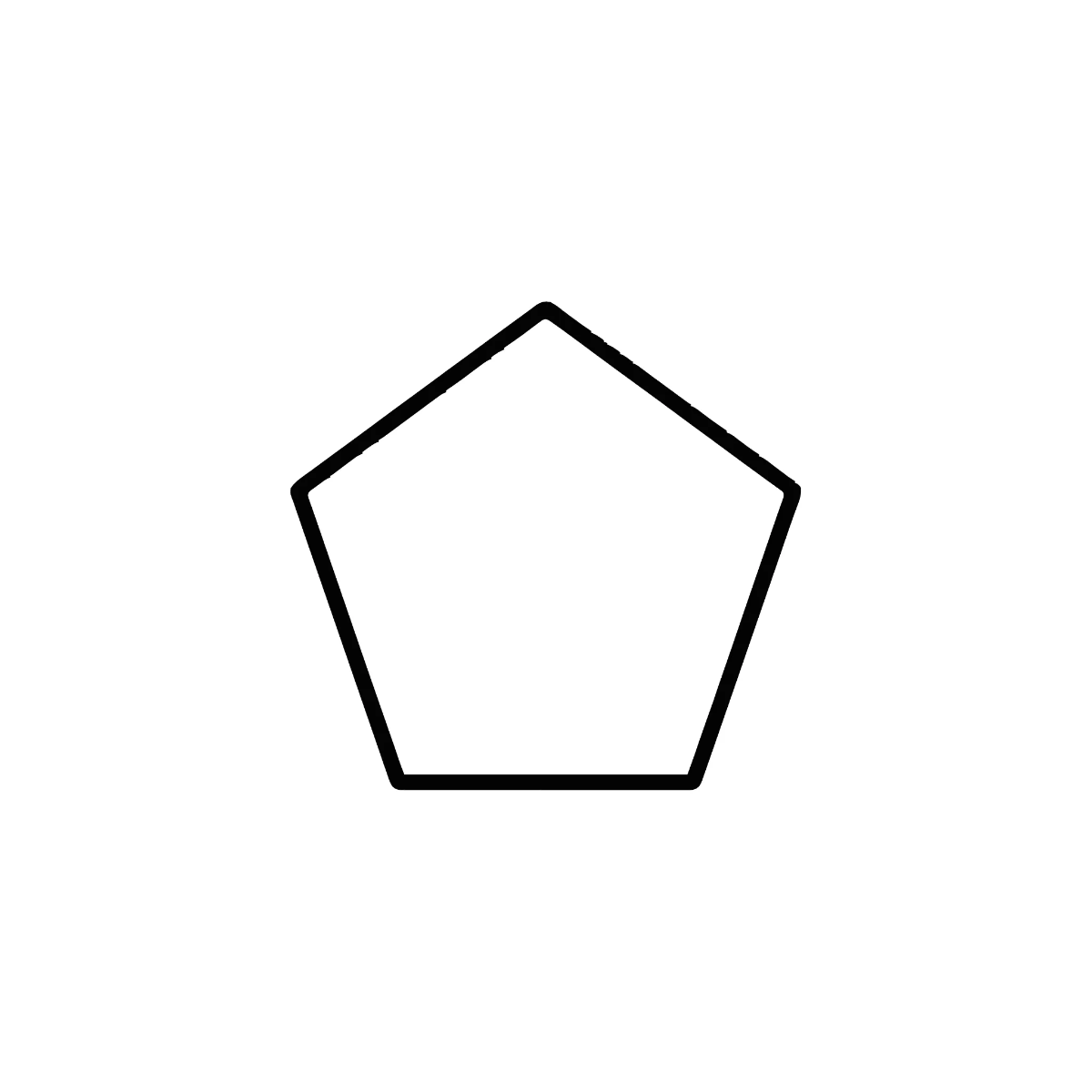 Free Pentagon Outline Shape Template to Edit Online