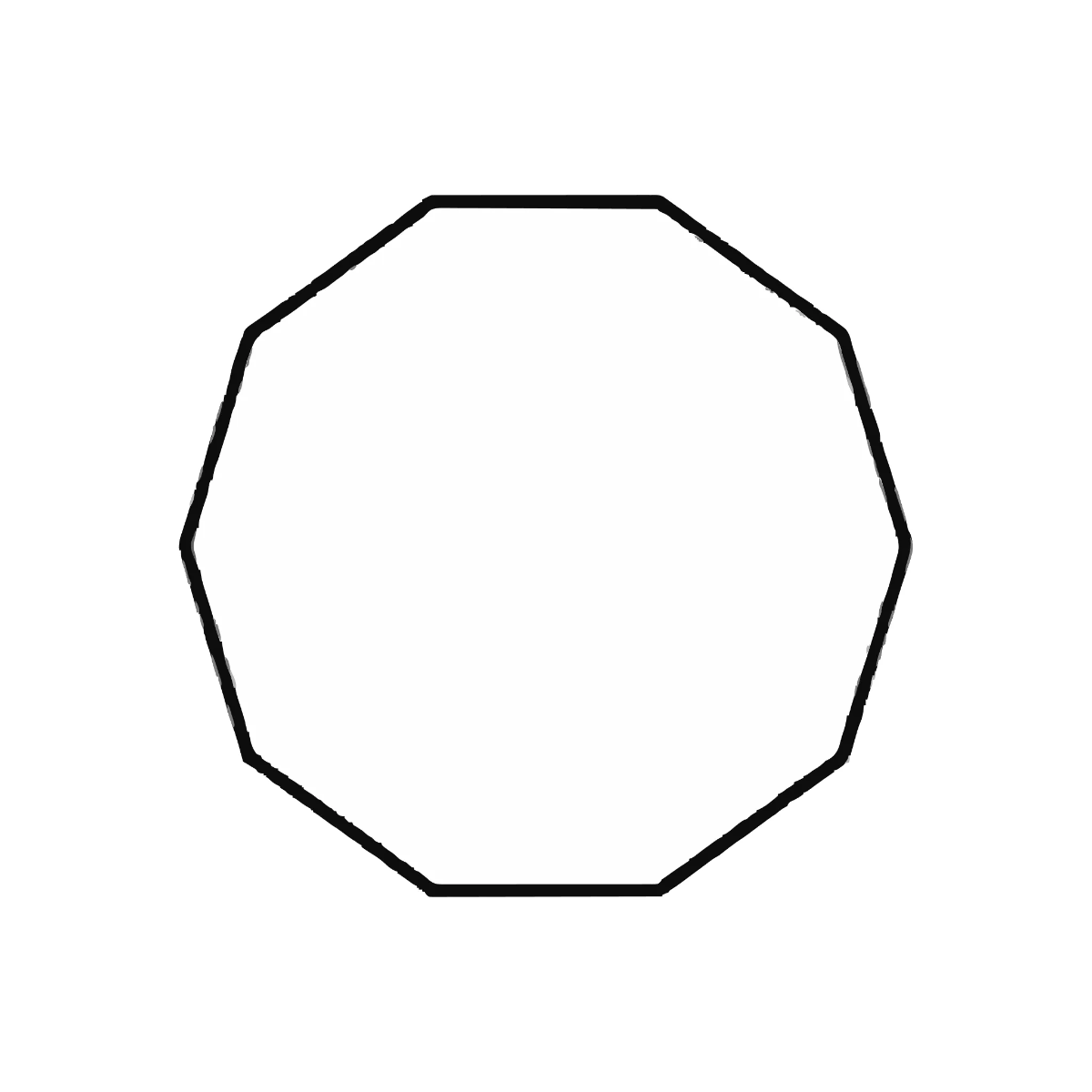Free Decagon Outline Shape Template to Edit Online