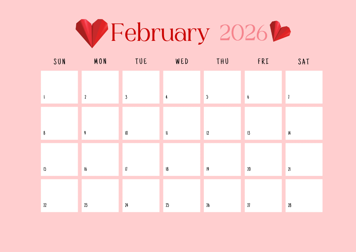 Free Minimalist February 2026 Calendar Template to Edit Online Free Minimalist February 2026 Calendar Template to Edit Online