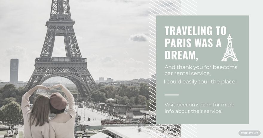 Travel Influencer Facebook Post Template
