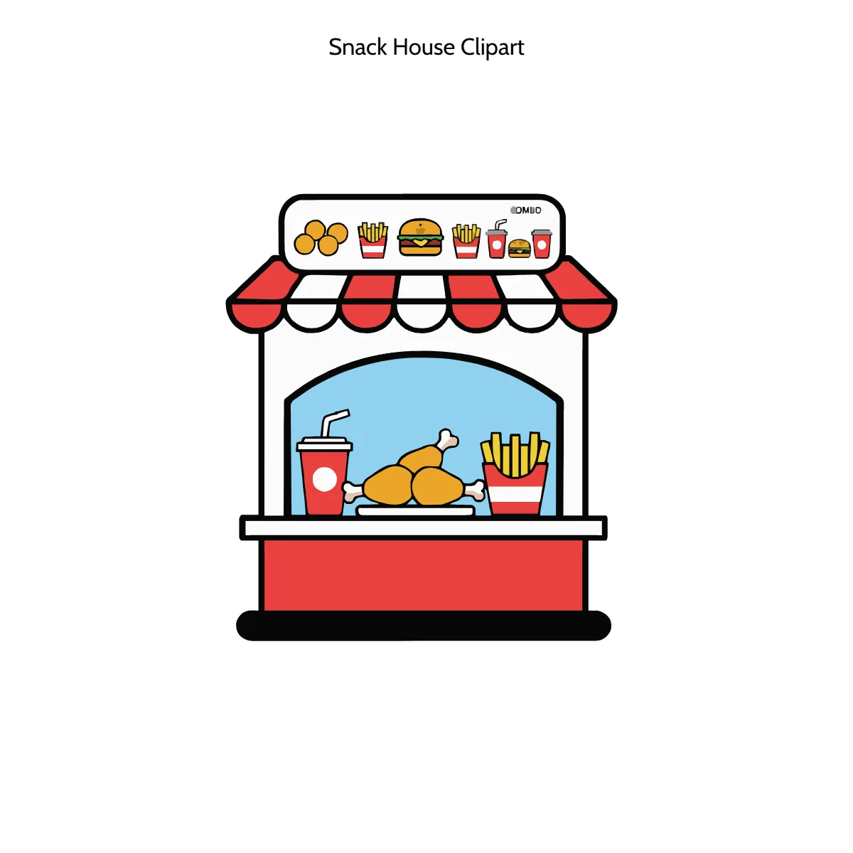 Free Snack House Clipart Template to Edit Online
