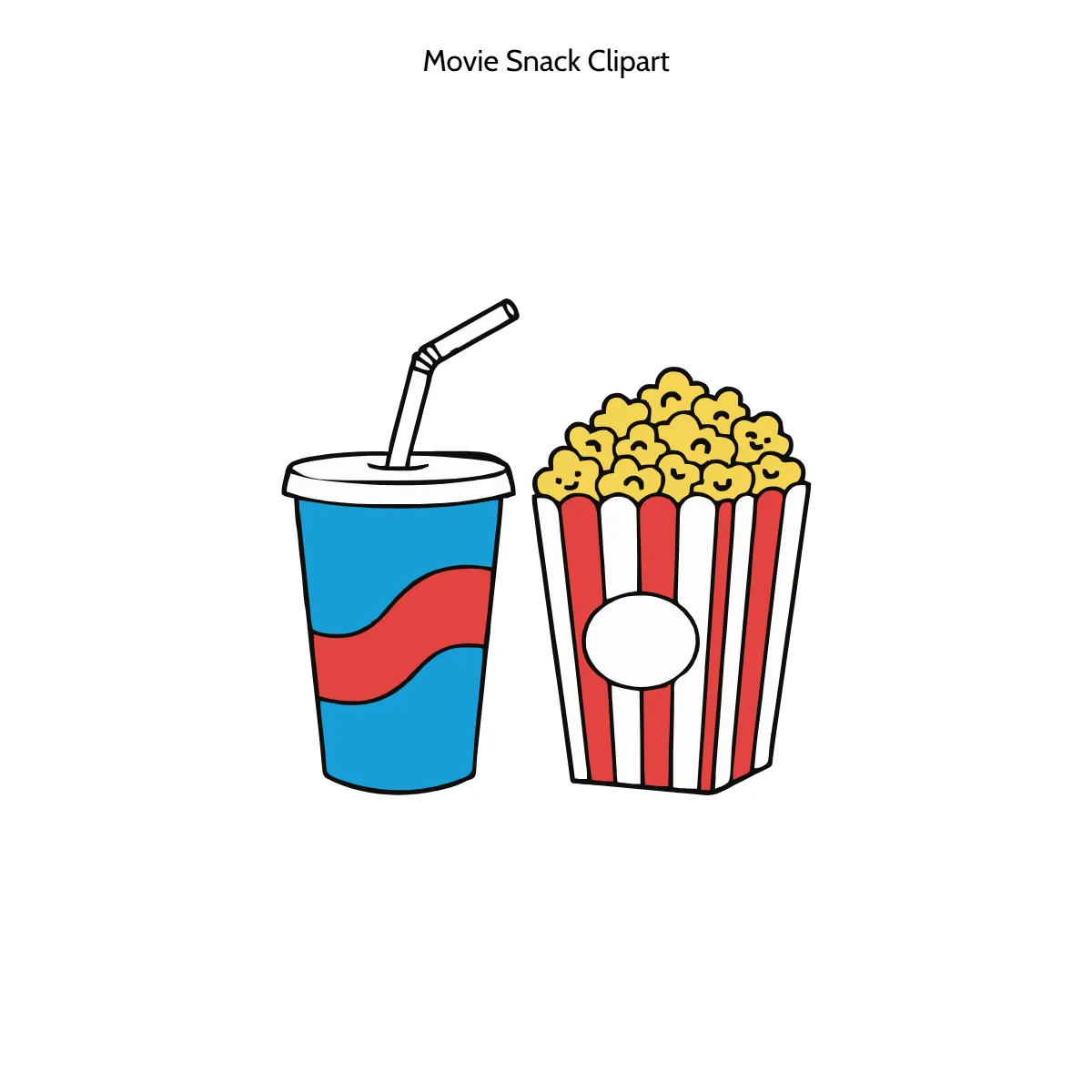 Free Movie Snack Clipart Template to Edit Online