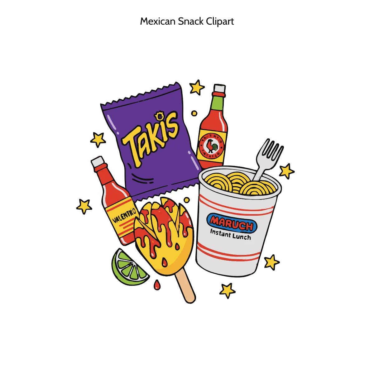 Free Mexican Snack Clipart Template to Edit Online