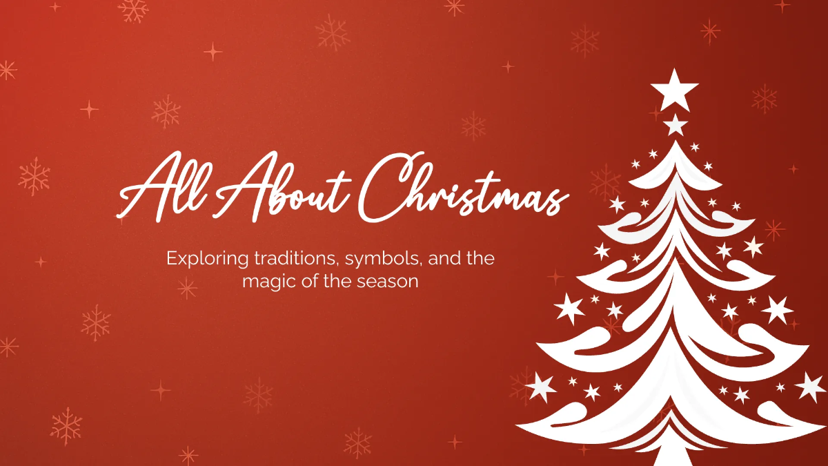 Free All About Christmas Presentation Template to Edit Online