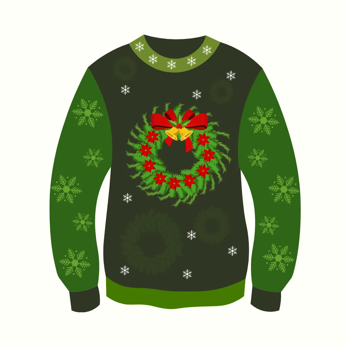 Free Christmas Wreath Ugly Sweater Clipart Template to Edit Online Free Christmas Wreath Ugly Sweater Clipart Template to Edit Online