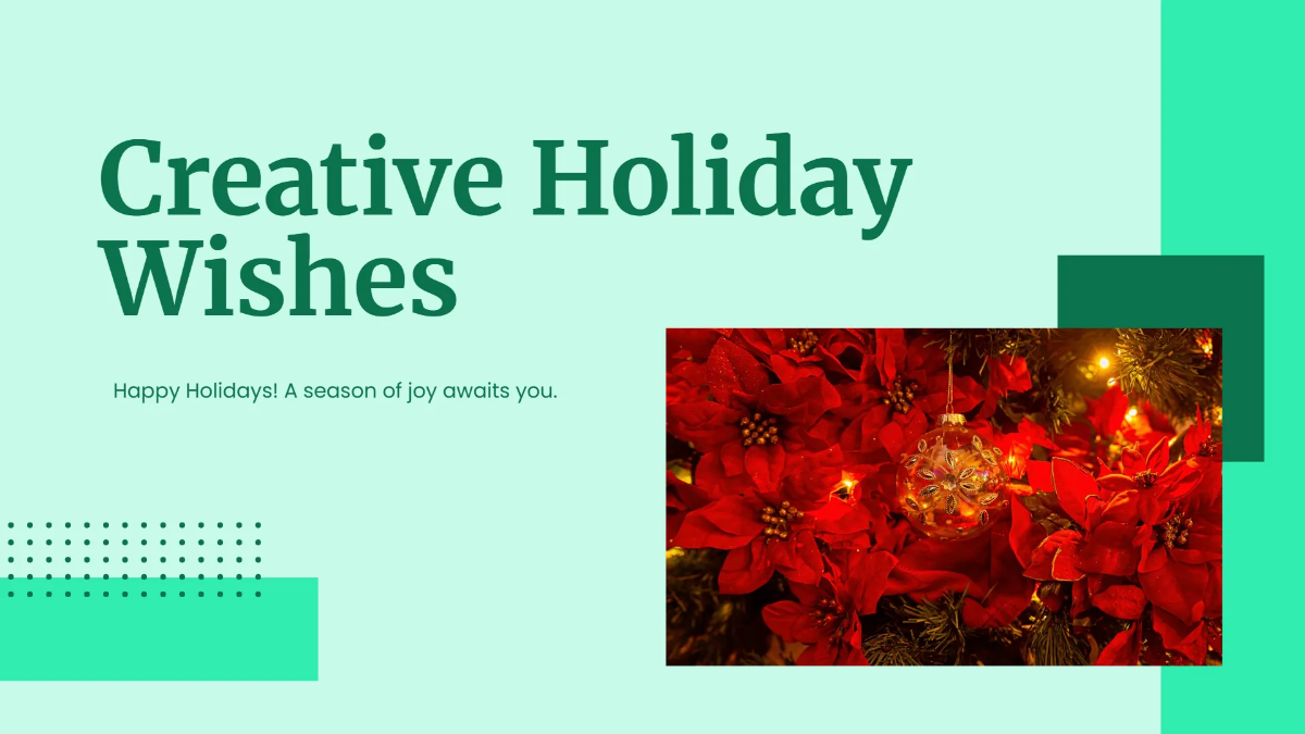 Free Creative Christmas Presentation Template to Edit Online