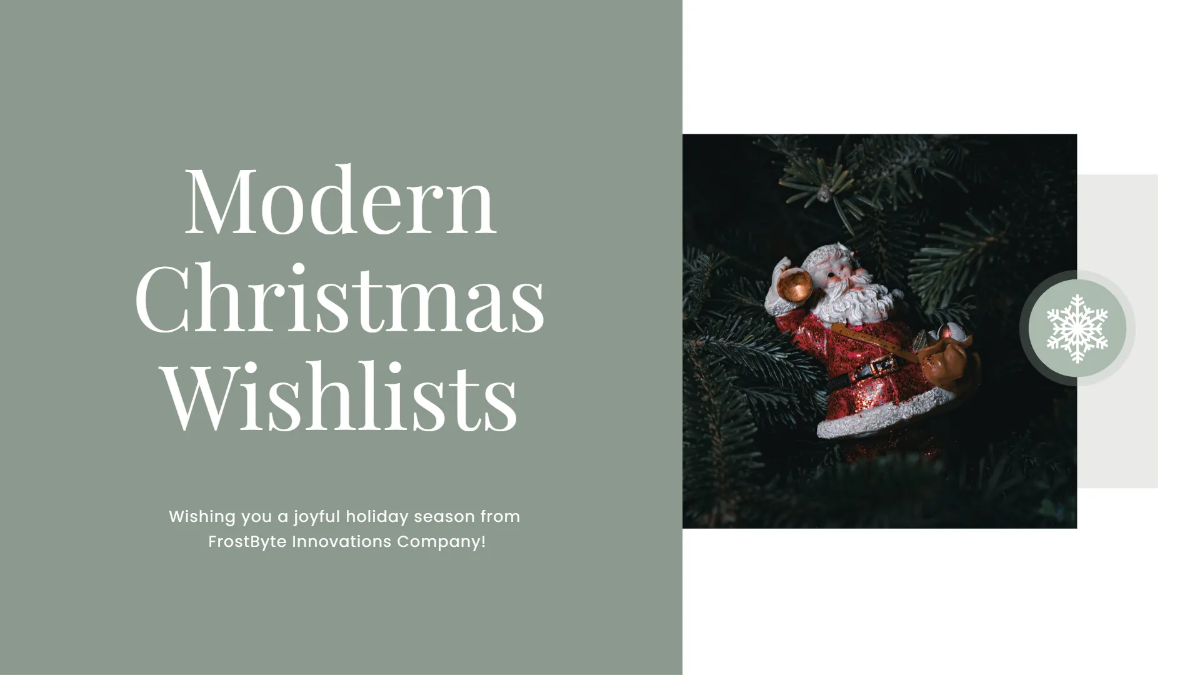 Free Modern Christmas Presentation Template to Edit Online