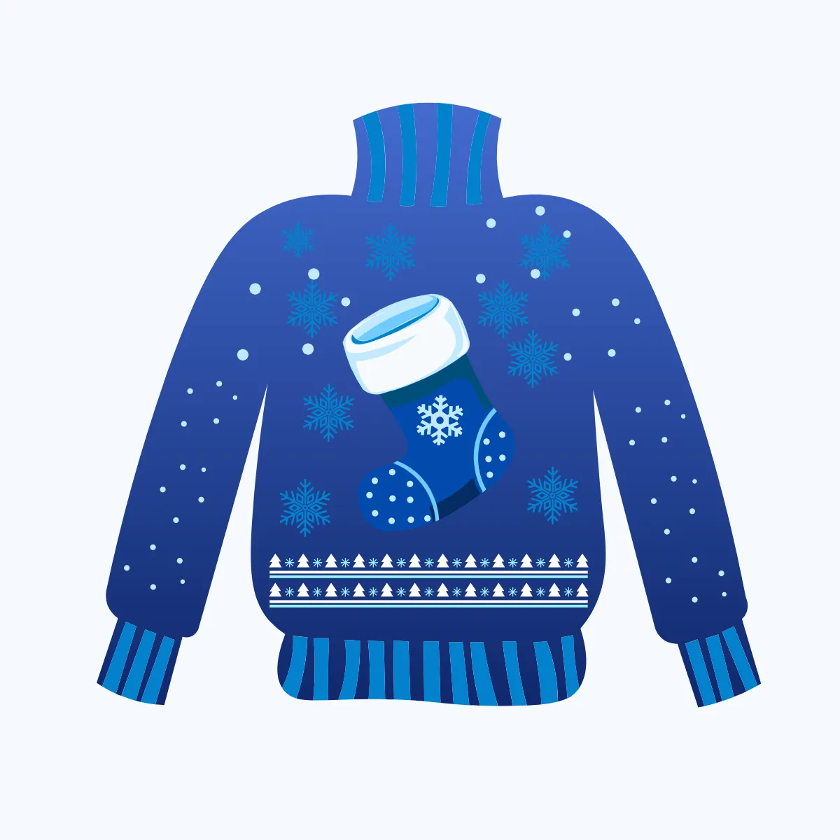 Free Blue Ugly Sweater Clipart Template to Edit Online