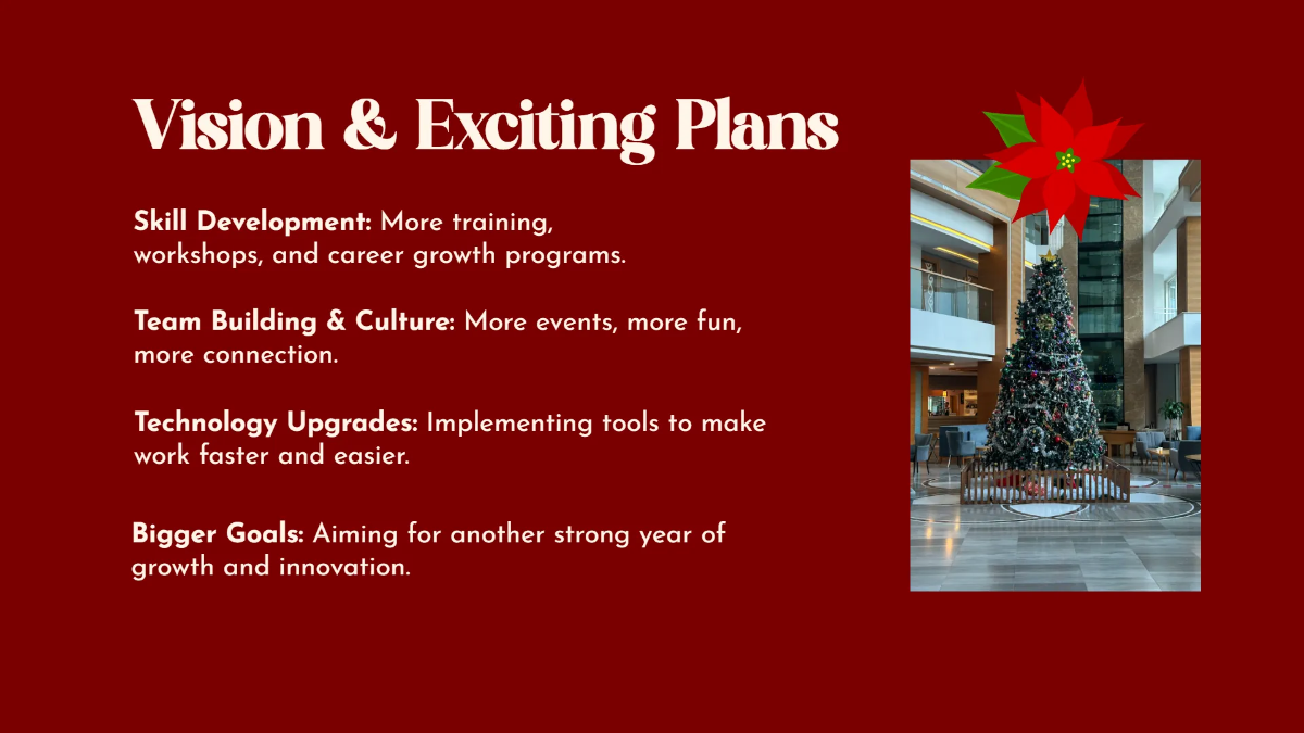 Free Company Christmas Presentation Template to Edit Online