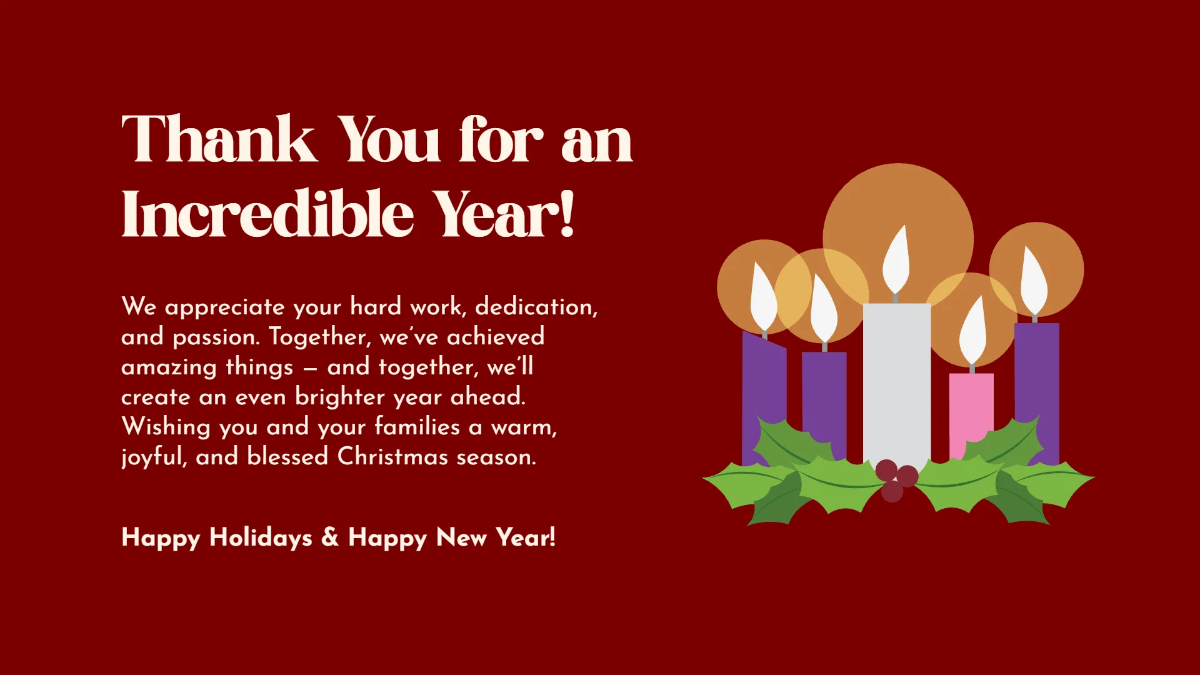 Free Company Christmas Presentation Template to Edit Online