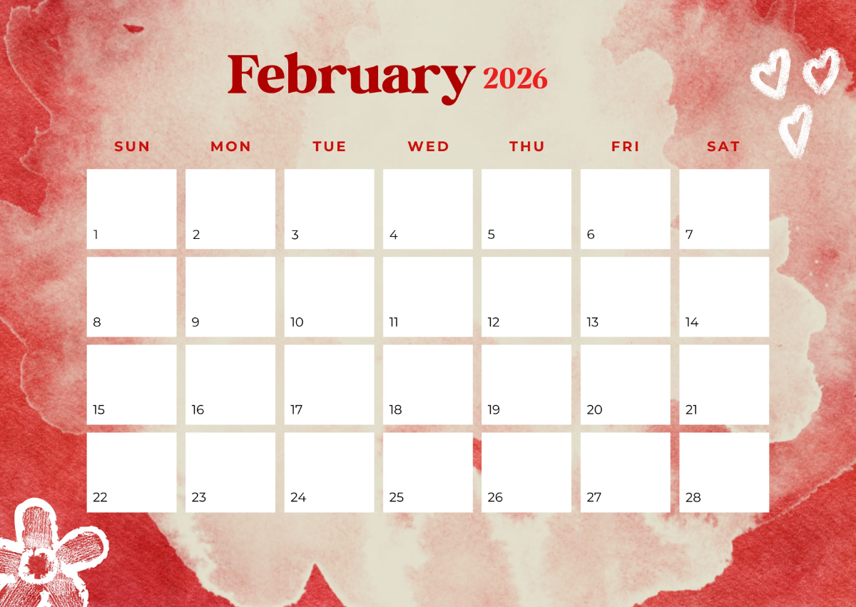 Free Creative February 2026 Calendar Template to Edit Online