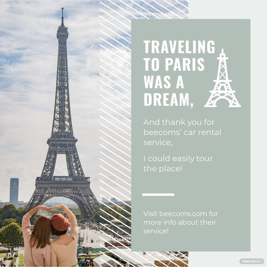 Travel Influencer Instagram Post Template