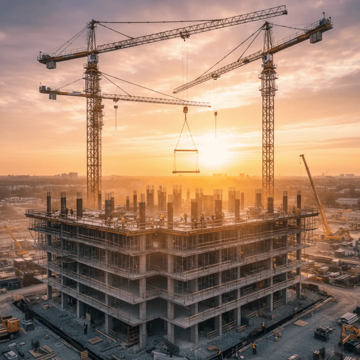 Free High-Rise Tower Cranes Template