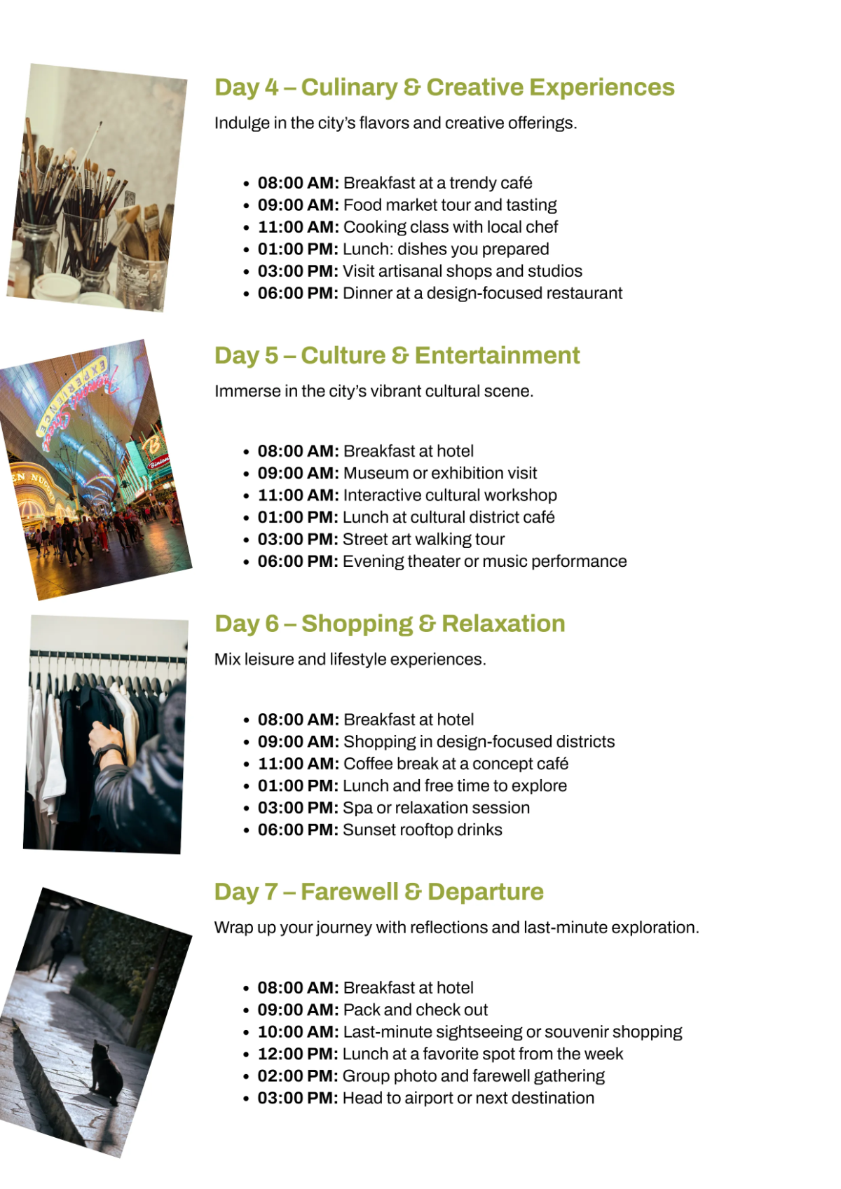 Free Design Layout Itinerary Template to Edit Online