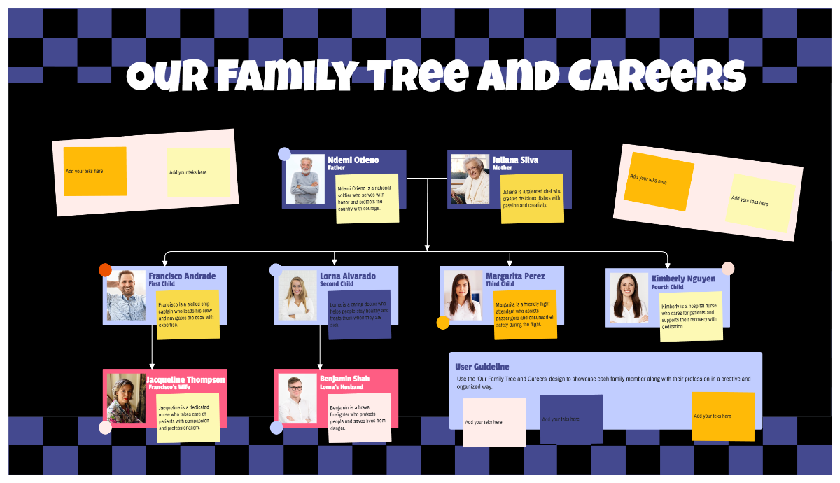 Free Black Blue and Yellow Modern Family Tree Template to Edit Online Free Black Blue and Yellow Modern Family Tree Template to Edit Online